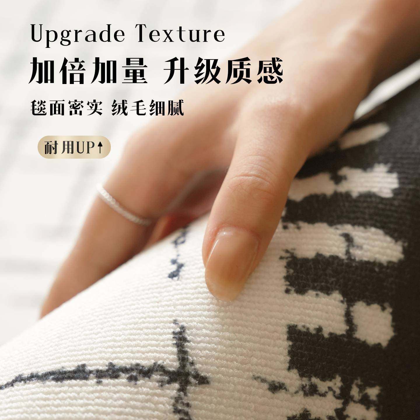 简约风地毯客污防水厅防耐脏高易打理13434级感轻奢卧室大面积满