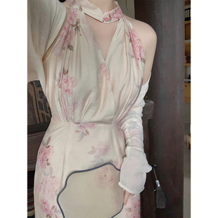 复古改良旗袍连衣裙女春秋旗袍两件套 新中式 麓津自制 芍药胭脂