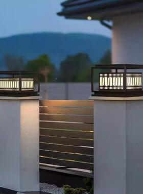 太阳柱头灯灯柱子能灯户墅外防水别庭院门柱灯家用大zl-tzds-门围