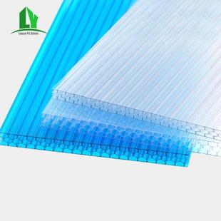 蜂窝阳光板6m顶透明中空采光板透板m明TAN篷材料PC阳光板工程