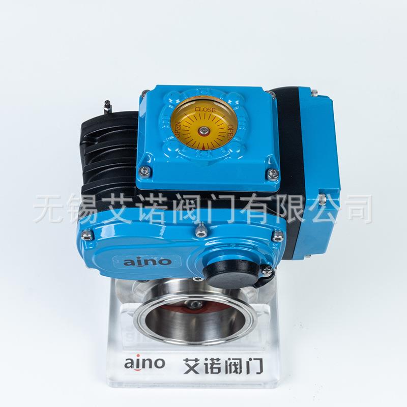 AD81i-10P电动蝶960快装阀卫生级304不锈钢S卡箍式食品药品可9用