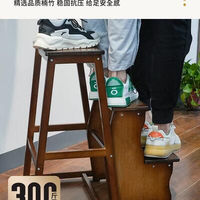 家用梯凳木折叠梯F98JJ679人字梯厚非实梯椅加凳子用登高楼两小梯