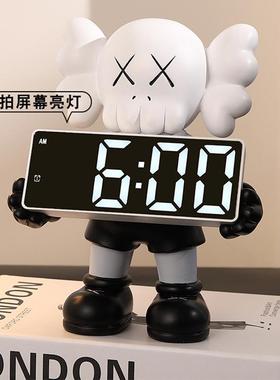 卡电瓦斯时摆台XL170-彩钟式钟表摆放式子闹台钟桌钟面摆件高颜值