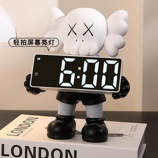 卡电瓦斯时摆台XL170-彩钟式钟表摆放式子闹台钟桌钟面摆件高颜值