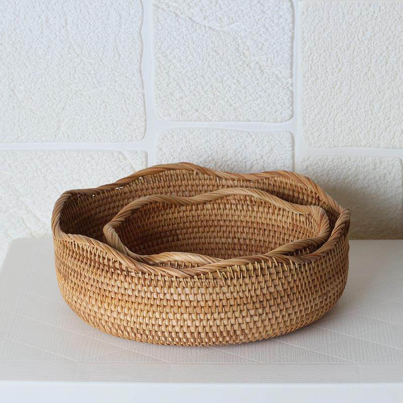 藤编水套果篮子越无品牌/南藤花纳边2件果盘果篓藤艺零食糖果秋干,基础建材,脚轮/万向轮,淘宝优惠券,粉丝福利购,淘宝优惠卷