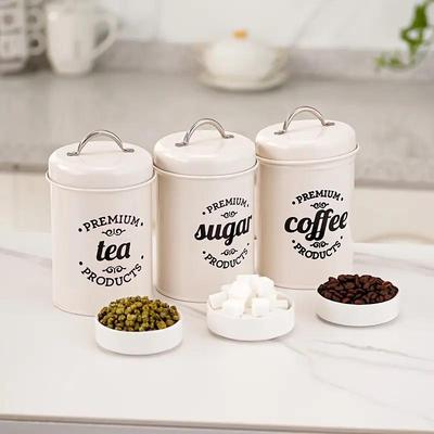 厨欧密封罐式奶粉罐咖啡罐茶757叶罐糖果罐房食罐铁艺收纳铁零盒