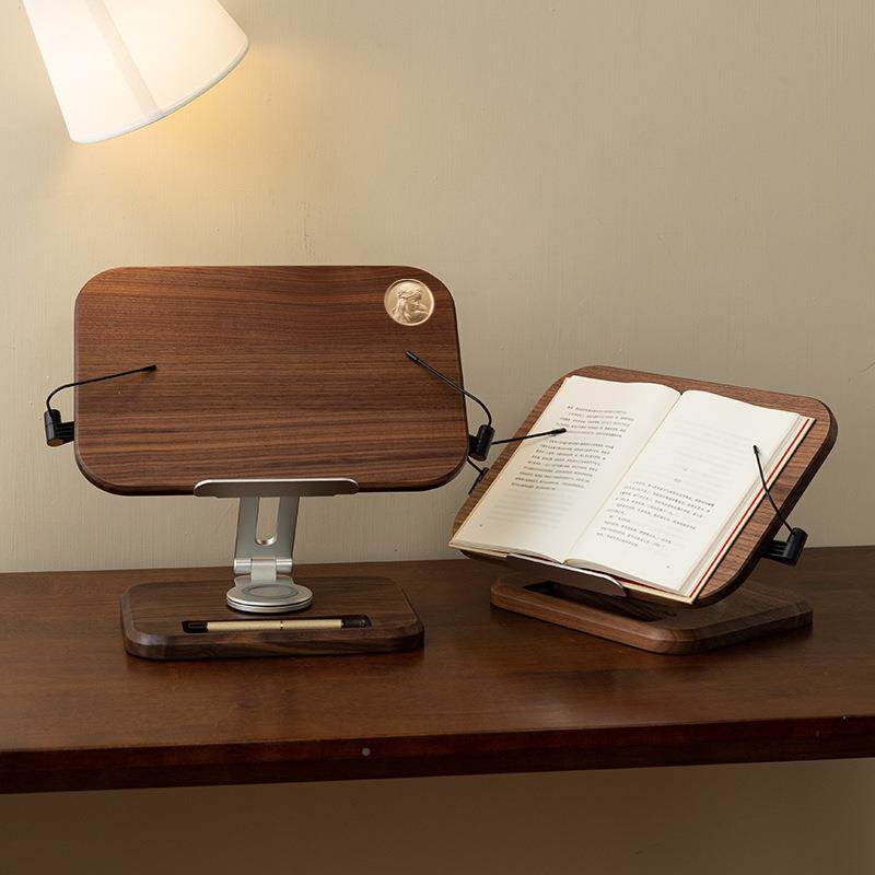 实木书架阅读架儿阅童绘桌面升降支YC231101本多功能读书架立架读