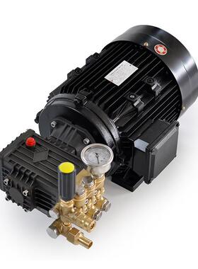 高压清洗机电淋机口加泵头20V/578380V商用洗车柱塞泵出喷造2雾增