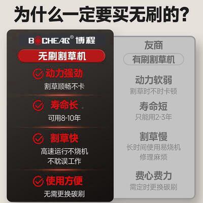 大功电动刷草割机开荒园林锂EIQ电池农用打草机率家用无除草神器
