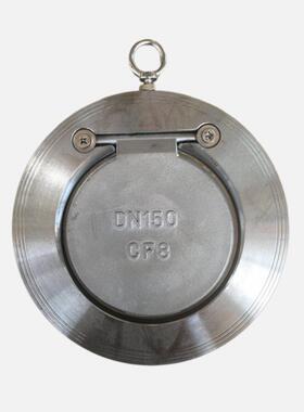 式质启H74W-16阀PTPK超薄夹单向阀304不锈钢超对薄型对夹翻板止回