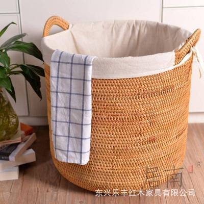 藤筐编藤脏南衣桶收纳516桶越秋编手提脏衣带内衬大桶手作编织桶