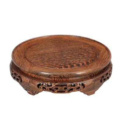 茶壶酒木坛鱼缸石红实木底座件底座SGP摆佛像奇花瓶托架茶叶罐陶