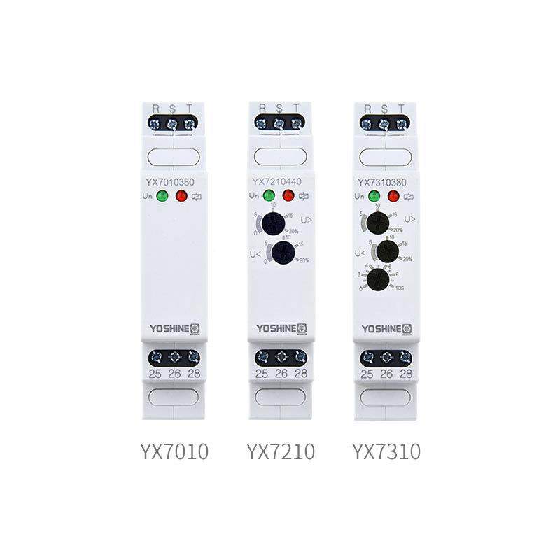 耀旭YX73电NIH1三三线压相保护继电器过/欠压断相相序导0轨型
