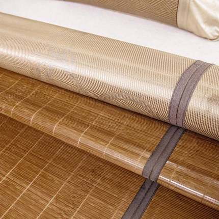 竹凉席子镜化面碳竹席双席面可折叠18米床BD003双人藤夏席子.凉席