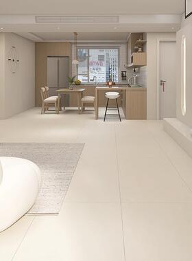 厅胜居侘寂风00964x1200奶油白素色微水泥瓷砖肌肤质感客6地砖釉