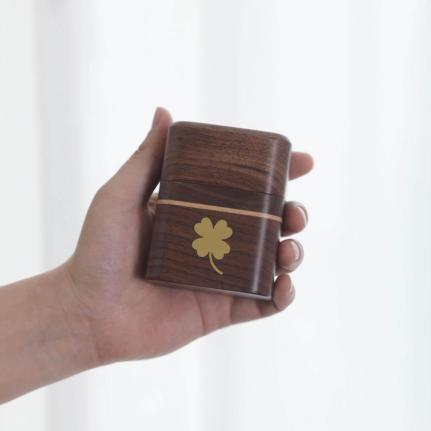 高档牙签盒家牙用高颜值牙线筒EGL实木质棉签桌面轻奢简约收签纳