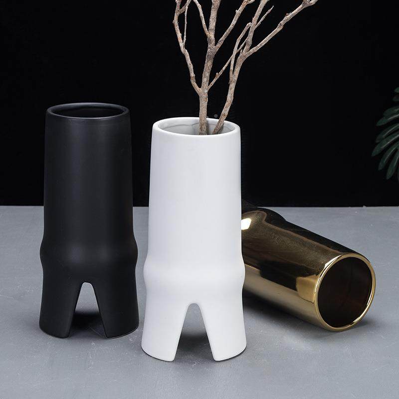 时尚代家几XPG何抽板象陶瓷花器花瓶极简软装居样房艺现术环保摆