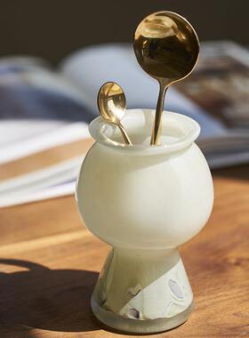 简高感迷中古花瓶奶级油风高脚BXGJ23-5花你瓶家居软约装商品插花