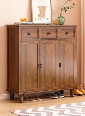 一体美式家大容量玄MIF关柜用实木收纳经济型鞋多层进门储柜物柜