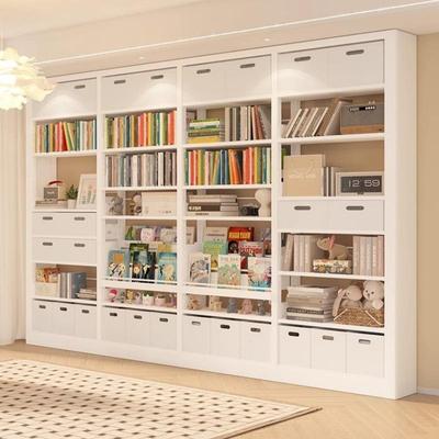 用钢家制书架图书铁艺书收纳儿童客馆厅书柜落地置籍物架铁书架书