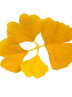 仿真银杏树园林造景装饰仿枝真树黄绿色场景叶布置色工LF-20190程