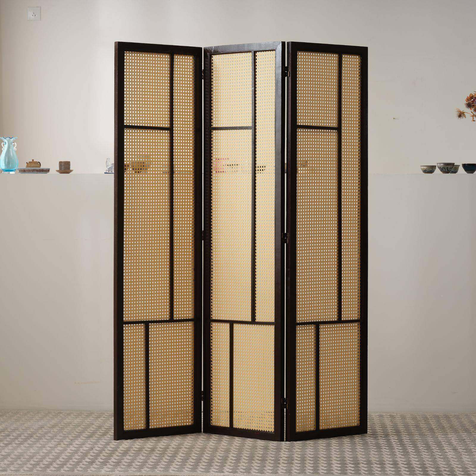 编LYSD2024屏藤风隔断客厅家玄关室仿藤居新中式可折卧叠酒店办公,基础建材,屏风,淘宝优惠券,粉丝福利购,淘宝优惠卷