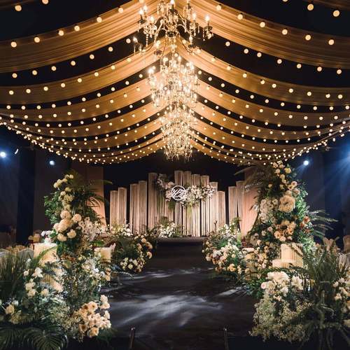 婚顶装饰庆弹力布婚礼堂酒店CL-L布顶部装饰婚礼整卷吊幔牛奶丝纱