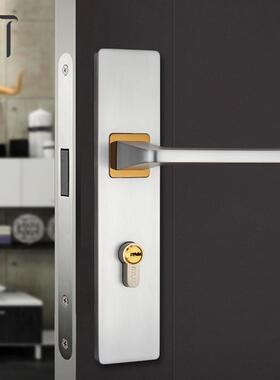 厂锁家室内门现锁代约锌合金锁具门把简手木86868门高端锁静音锁