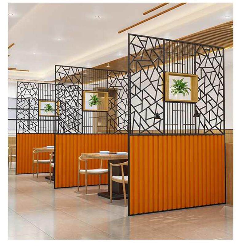 屏风隔断办公室铁艺隔断包厢火锅店烧烤店新包间饭店围栏中式卡座