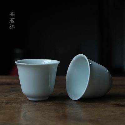 一石山人 景德镇手工复古茶杯 品茗杯 家用陶瓷功夫茶具 不烫手