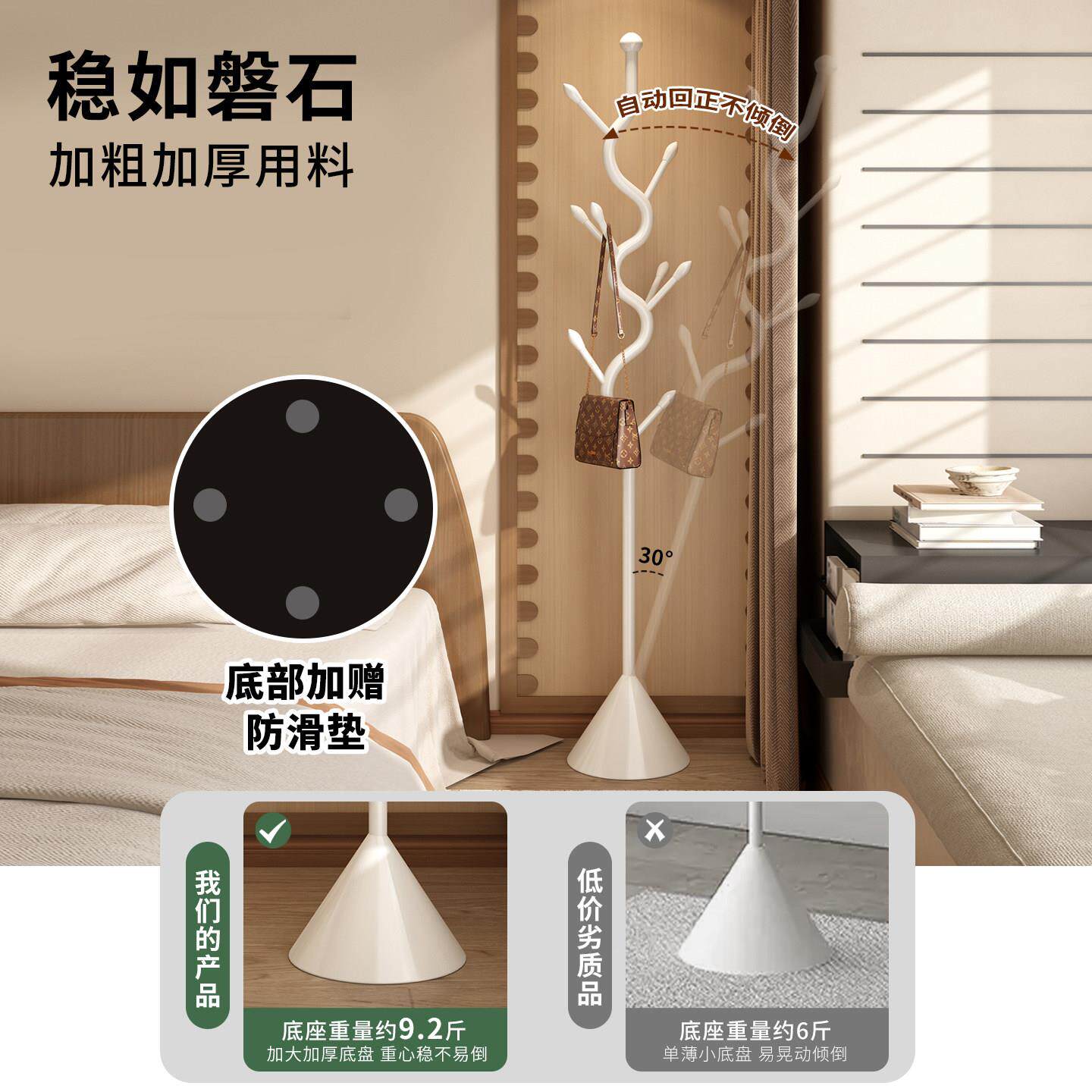挂衣门架落地室床卧边家用不占空LU-1217间立式净衣帽次架口挂包