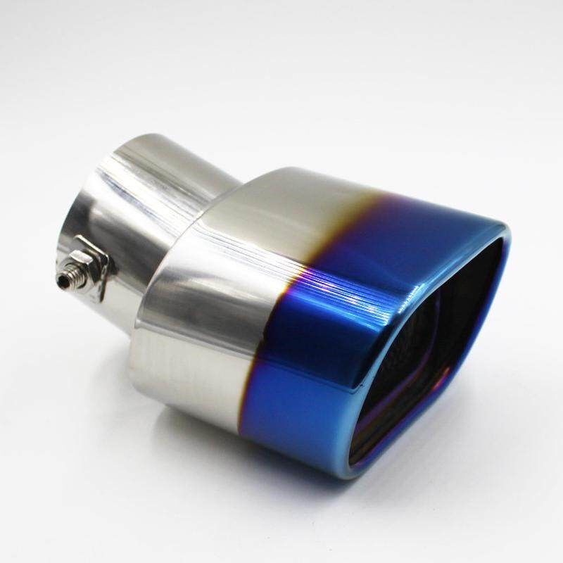 轿车加装方口排气管方形尾喉汽车不锈钢排气管改装专用通用尾喉