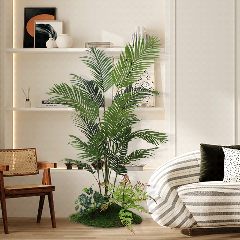 仿真绿植组合造景客厅落地假植物景观假树室内散尾葵盆栽装饰摆件