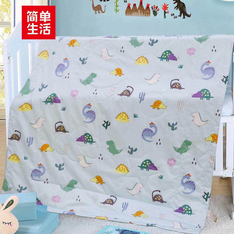4简单生活床上品全棉卡通儿童夏用凉被16/865可0410爱空调被