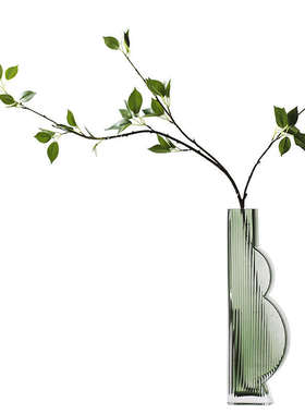 北欧仿真绿植春树枝清新叶高枝桌面花插花电视柜带摆设花瓶客厅假