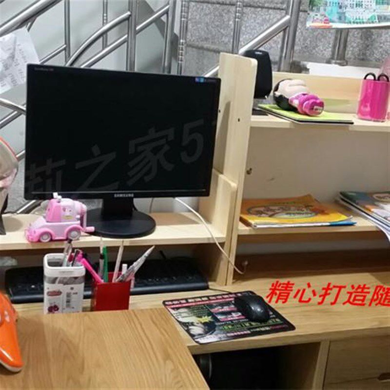 定制桌上组装创意实木置物架简易书架学生寝室办公室桌面松木小架