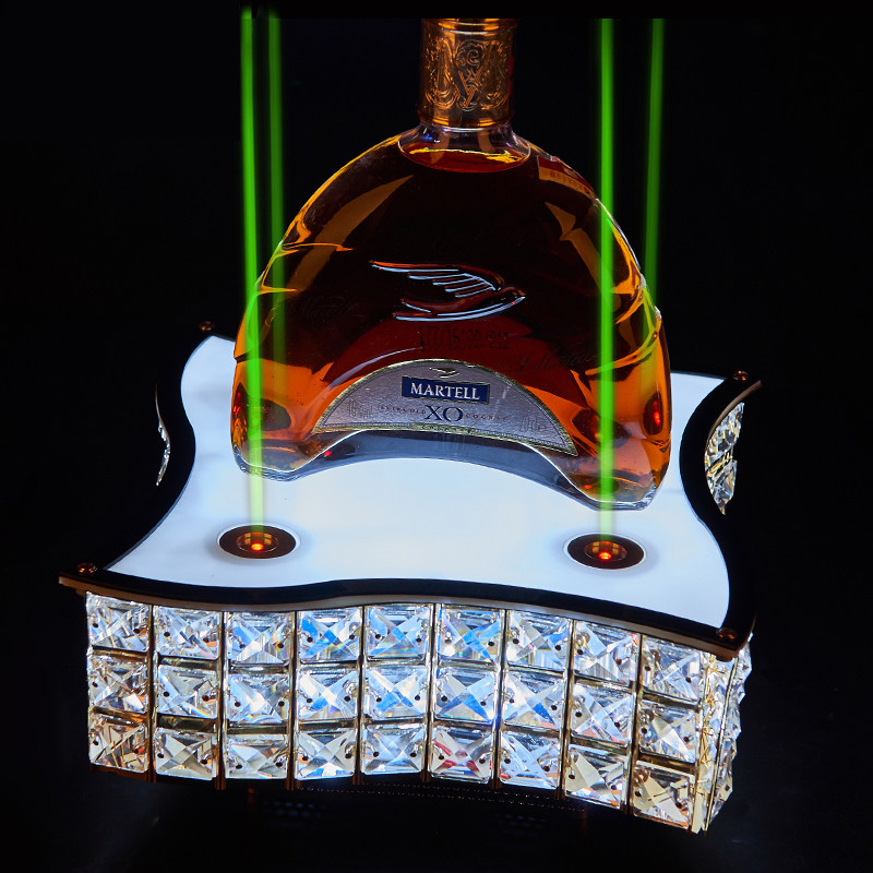 佐尚  发光酒座酒吧KTV香槟洋酒酒托展示架出酒激光黑桃a香槟底座