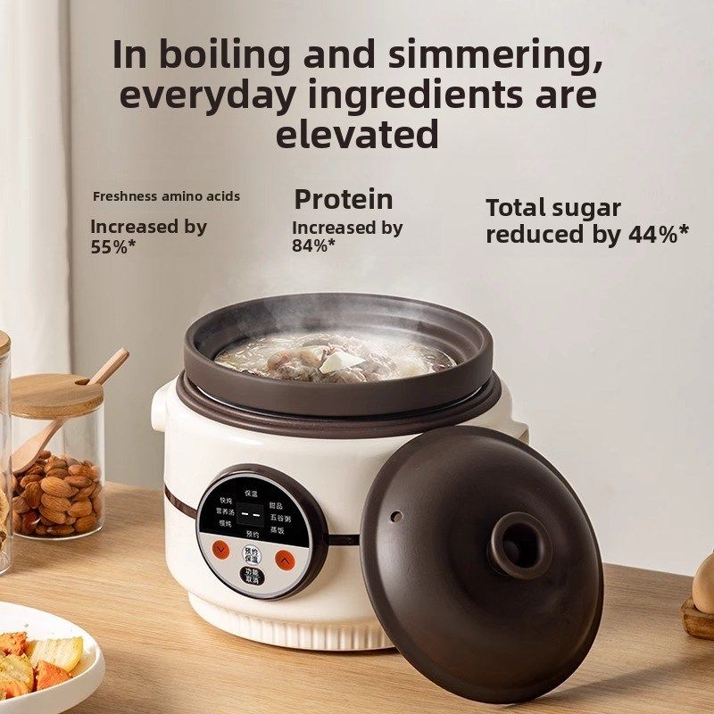 陶瓷电炖锅家用快炖紫砂锅煲汤煮粥炖肉全自动大容量电砂锅养生锅