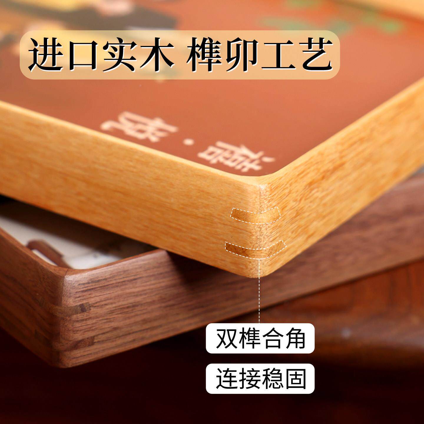 洗照片全家福20做全家木福实相框相片带打印婚摆纱挂墙5宫格木质