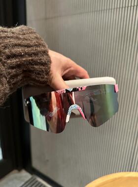 高端个性化女士大框偏光太阳镜，骑行登山眼镜，防风护目镜，男士