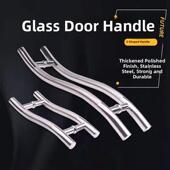 s型加厚304扶手201不锈钢无框玻璃门拉手现代简约木门大拉手