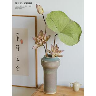 荷花干花花束莲蓬真花摆件客厅摆设花瓶高级感风干荷叶天然新中式