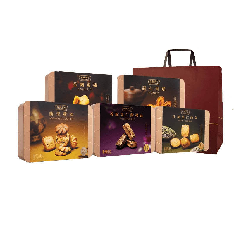 美心糕点礼盒零食千层酥饼干铁盒装节日礼物
