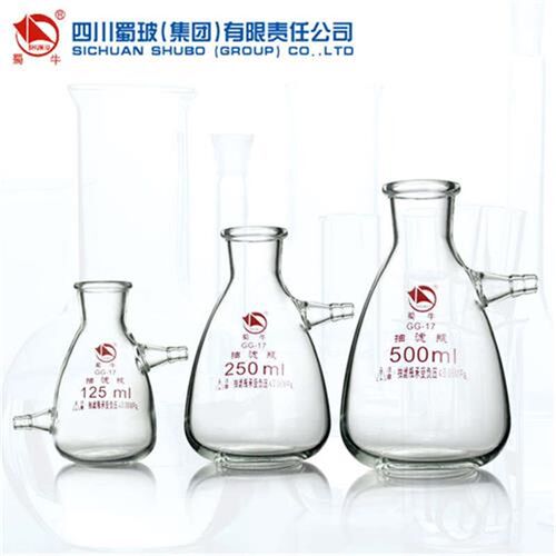 蜀牛 抽滤瓶套装陶瓷布氏漏斗抽滤装置上嘴玻璃瓶1000/2500/5000m
