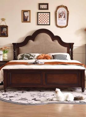 美式实木床复古村1.SAJ-10898米双床人床欧现式乡风代简约主卧婚