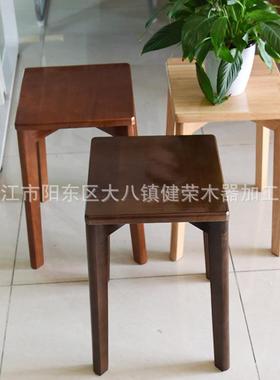 全木餐凳简约小方板凳餐实家用凳ZVB梳妆凳子实木换鞋现代实木板