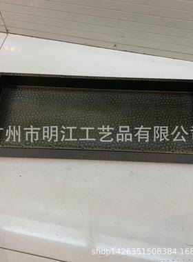 手打饰仿铜锤纹不锈钢青古铜花器凹青古铜凸金属苔藓微景观盘装敲