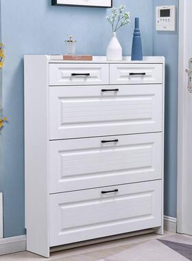 北欧薄翻斗鞋柜门口家用NIY简约现代大超容量鞋收纳玄省关柜空间