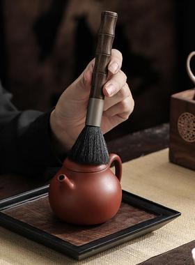 胡NM251015桃木六君子收桶套茶装茶道用品大全剪茶养壶刀笔家用茶