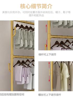 可衣升降双层衣架落两三层挂衣杆出F96756J5租屋地宿舍家用卧室晾